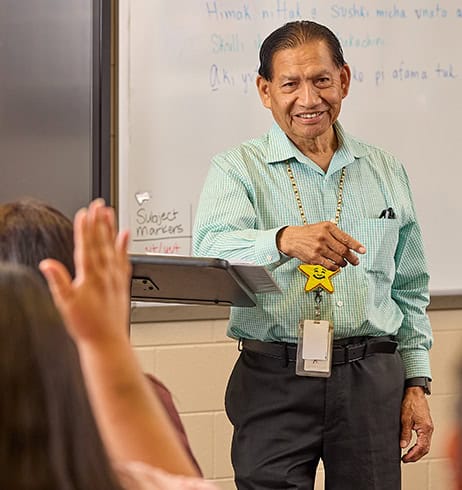 Chahta language instructor teaching